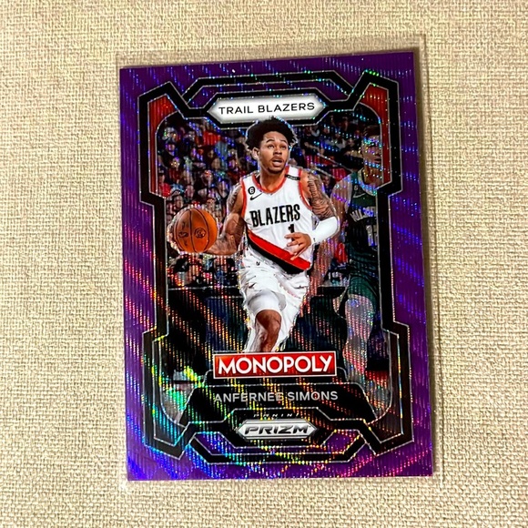 Anfernee Simons 23-24 Monopoly Prizm Wave Portland Trail Blazers Basketball Card - Picture 1 of 2